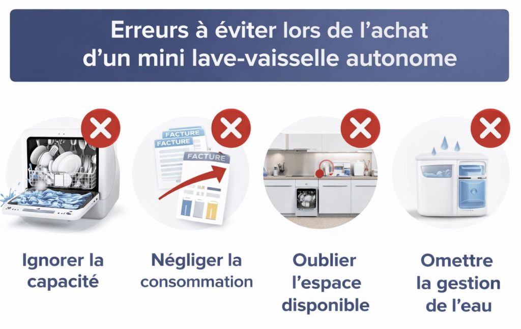 Erreurs à éviter lors de l’achat d’un mini  lave-vaisselle autonome
