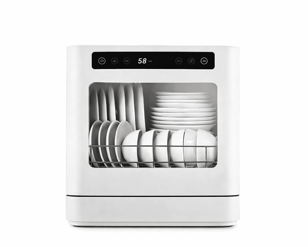 PEIXEN Lave-Vaisselle Portable 5,5 L Jet Rotatif 360° Séchage Chaud