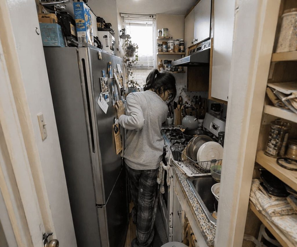 aménager une kitchenette de studio 15 m² cuisine petite surface circulation insuffisante